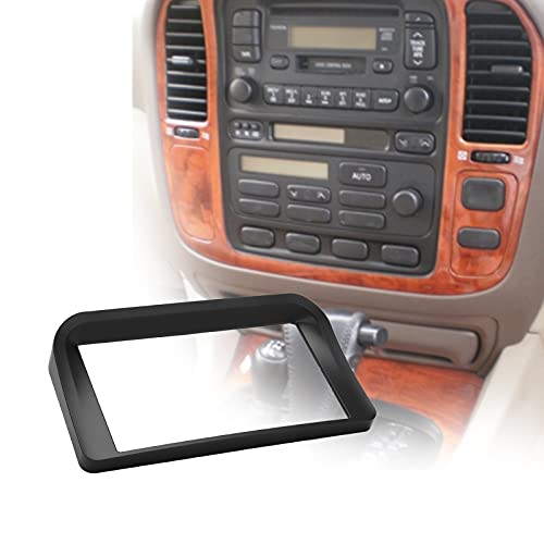 2-DIN car radio panel frame ABS black Radio Fascia compatible with LX-470 1998-2002, Cruiser 100 (LC100) 1998-2003