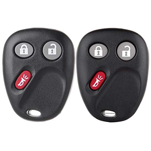 SCITOO Keyless Entry Option with Keyless SHELL Replacement for 3 Buttons 2003-2007 for Cadillac for Chevy for GMC for Hummer for Pontiac for Saturn 2PCS FCC 10377295