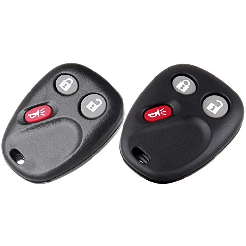 SCITOO Keyless Entry Option with Keyless SHELL Replacement for 3 Buttons 2003-2007 for Cadillac for Chevy for GMC for Hummer for Pontiac for Saturn 2PCS FCC 10377295