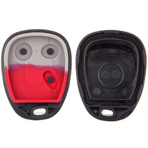 SCITOO Keyless Entry Option with Keyless SHELL Replacement for 3 Buttons 2003-2007 for Cadillac for Chevy for GMC for Hummer for Pontiac for Saturn 2PCS FCC 10377295