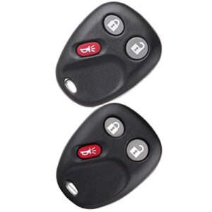 SCITOO Keyless Entry Option with Keyless SHELL Replacement for 3 Buttons 2003-2007 for Cadillac for Chevy for GMC for Hummer for Pontiac for Saturn 2PCS FCC 10377295
