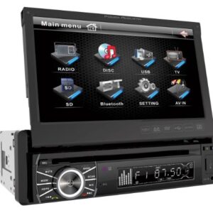 Power Acoustik PTID-8920B In-Dash DVD AM/FM Receiver with 7-Inch Flip-Out Touchscreen Monitor and USB/SD Input