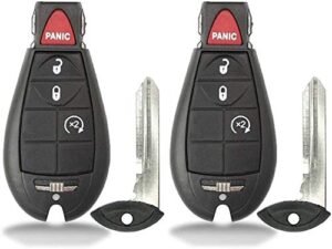 2 new keyless entry 3 buttons remote start car key fob m3n5wy783x, iyz-c01c 56046707ae for chrysler town country dodge challenger charger durango grand caravan journey & ram