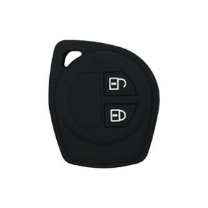 segaden silicone cover protector case holder skin jacket compatible with suzuki 2 button remote key fob cv4545 black