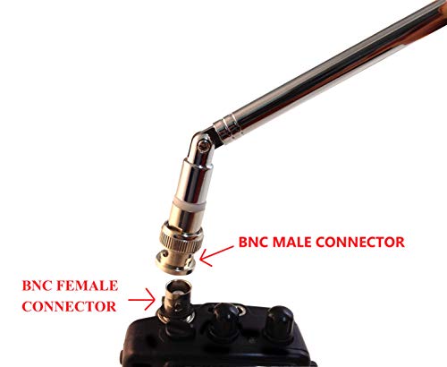 Anteenna TW-777BNC BNC Male Handheld Antenna Scanner Antenna (20-1300MHz) with BNC Male Connector for Scanner Radio and Frequency Counters