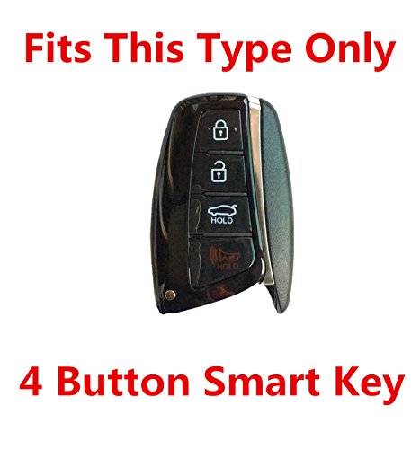 Rpkey Silicone Keyless Entry Remote Control Key Fob Cover Case protector Replacement Fit For 2015 2016 Hyundai Genesis 2013 2014 2015 Santa Fe 2014 2015 Equus 2015 Azera SY5DMFNA433 SY5DMFNA04