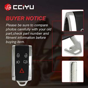 cciyu 1 X Flip Key Fob Uncut Blade (SHELL CASE) 5 Buttons Replacement for 07-15 for Jaguar XF XK8 XKR XK Keyless Entry Remote for Smart Key W/Insert with FCC: KR55WK45694 KR55WK49244