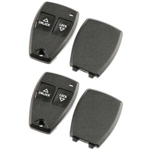 fits jeep grand cherokee/jeep cherokee 1993 1994 1995 1996 key fob keyless entry remote shell case & pad (56009031), set of 2