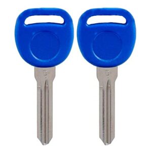 2x new transponder ignition key b111-pt compatible with & fits for chevy gmc buick saturn pontiac h2