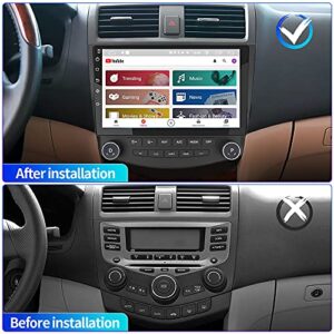 Car Radio Stereo for Honda Accord 2003 2004 2005 2006 2007,Built-in Carplay/Android Auto 10 inch Head Unit 2G RAM 32G ROM with WiFi GPS Navigation DSP Bluetooth