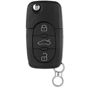 scitoo 3 buttons keyless entry remote car key fob case fit for audi tt a4 a6 2001-2006 1pc fcc myt8z0837231