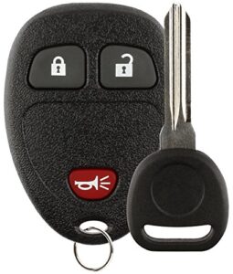discount keyless replacement 3 button automotive keyless entry remote control transmitter 15913420 and a replacement transponder key
