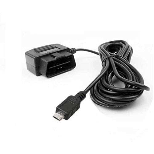 REARMASTER Universal OBD Power Cable for Dash Camera,24 Hours Surveillance/Acc Mode with Switch Button(Micro USB Port)