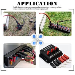 Glarks 20 Pair 30AMP Quick Disconnect Power Terminals Connectors, Red Black Quick Connect Battery Connector Modular Power Connectors Set