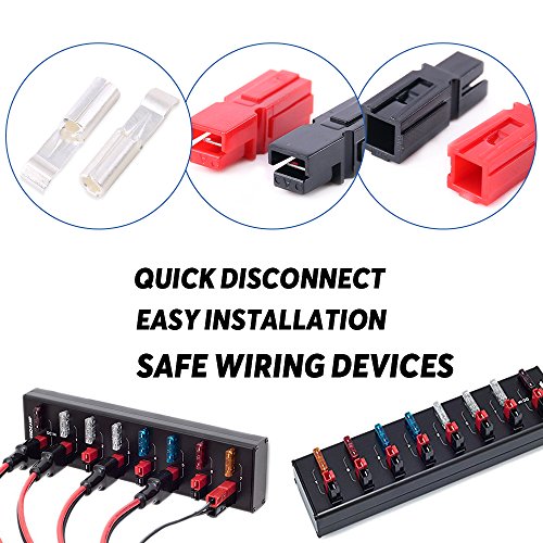 Glarks 20 Pair 30AMP Quick Disconnect Power Terminals Connectors, Red Black Quick Connect Battery Connector Modular Power Connectors Set