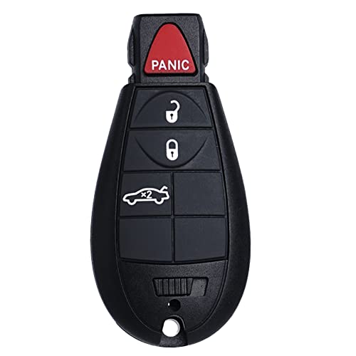 Key Fob FOBIK Keyless Entry Remote Control Replacement Fits for Dodge Dart 2012 2013 2014 2015 2016 2017 M3N32297100 56046771AA 4Button Keyed Ignition