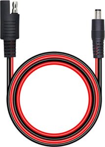 dc 5.5mm x 2.1mm to sae, vonoto 60cm 14awg dc 5.5mm x 2.1mm male to sae 2 pin quick disconnect wire harness extension cable for portable powers, motorcycle solar panel charger