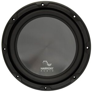 Harmony Audio HA-R124 Compatible with Chevy Corvette 1997-2004 Coupe C5 Z06 Rhythm Series 12" - Package Sub, HA-A400.1 Class D Mono 800W Sub Amp and GM1X12-07-04-CORVT Single Hatch Enclosure Sub Box