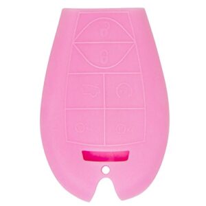 Keyless2Go Replacement for New Silicone Cover Protective Case for Key Fobiks with FCC M3N5WY783X IYZ-C01C - Pink