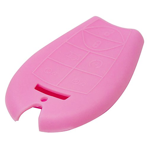 Keyless2Go Replacement for New Silicone Cover Protective Case for Key Fobiks with FCC M3N5WY783X IYZ-C01C - Pink