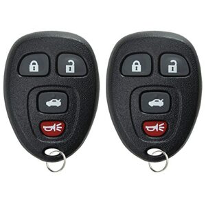 keylessoption keyless entry remote control car key fob replacement for 15252034 (pack of 2)