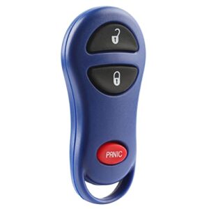 replacement for 1999-2005 chrysler dodge plymouth blue 3-button keyless entry remote key fob 04686481