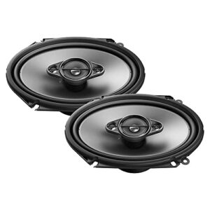 PIONEER TS-A682F A Series 6" x 8" 4-Way, 350 W Max Power, Carbon/Mica-Reinforced IMPP Cone, 11mm Tweeter and 11mm Super Tweeter and 1-5/8" Cone Midrange - Coaxial Speakers (Pair)