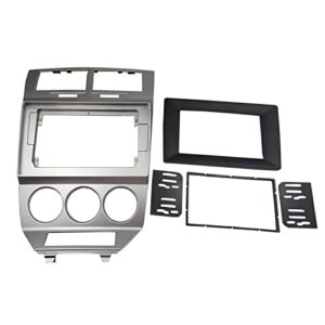 dkmus radio stereo dash installation mount trim kit compatible with dodge caliber 2007-2010 for 10.1″ and double din
