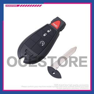 OCESTORE GQ4-53T Car Key Fob Keyless Control Entry Remote 4 Button Vehicles Replacement Compatible with Cherokee 2014-2020 68105083