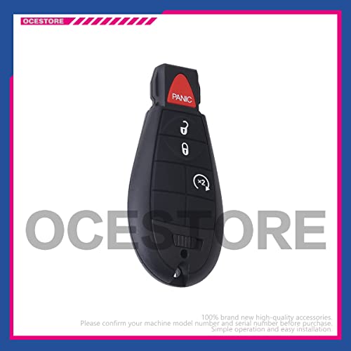 OCESTORE GQ4-53T Car Key Fob Keyless Control Entry Remote 4 Button Vehicles Replacement Compatible with Cherokee 2014-2020 68105083