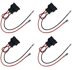 hstech 2 pairs (4 pack) speaker wiring harness wire cable for vw passat seat golf polo speakers adapter connector adaptor plug