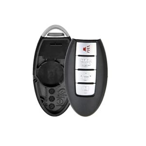 uxcell 4 buttons uncut insert key fob remote control case shell replacement kr55wk48903 for nissan altima 2007-2012 maxima 2010-2014
