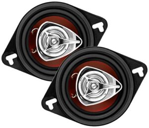 boss audio systems ch3220 car speakers – 140 watts of power per pair and 70 watts each, 3.5 inch, full range, 2 way, sold in pairs, easy mounting