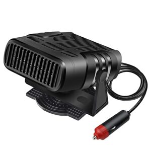 car heater 2 in 1 auto car windshield portable heater cooling fan 12v 120w auto defogger 360° rotatable fast heating quickly defrost…