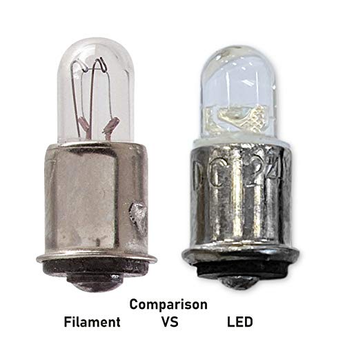 #327 LED Replacement Bulb | 28VDC, Bi-Polar, Midget Flange Base | Dimmable | Replaces Bulb Numbers: 327, 387, 376, S3368-2, MS25237-327