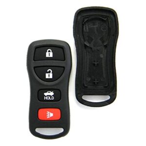 Replacement Case Compatible With Nissan 4-Button Key Fob Remote (FCC ID: KBRASTU15, P/N: 28268-ZB700, 28268-C991C, ASTU15)