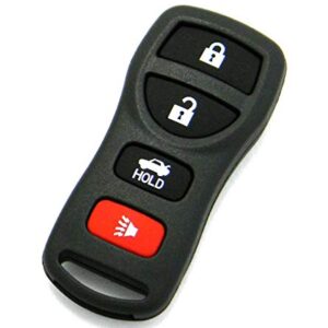 Replacement Case Compatible With Nissan 4-Button Key Fob Remote (FCC ID: KBRASTU15, P/N: 28268-ZB700, 28268-C991C, ASTU15)