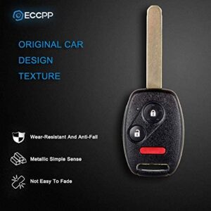 ECCPP for honda accord key fob Uncut Keyless Entry Remote Car Key Fob for 07 08 09 10 11 12 13 14 15 honda key fob CR-Z CRV FIT Insight Accord Crosstour key fob 313.8MHz MLBHLIK-1T (Pack of 2)