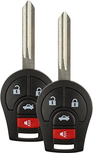 2X KeylessOption Remote Key Fob 4btn for Nissan (CWTWB1U751, CWTWB1U816)