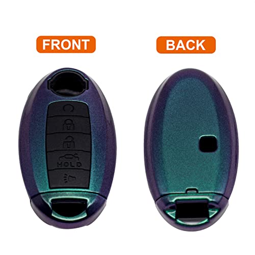 SK CUSTOM Smart Key Fob Case Cover Compatible with Infiniti JX35 Q50 Q60 QX56 QX60 QX80 for Nissan Altima Armada Maxima Murano Pathfinder Rogue 5 Button Keyless Entry Remote