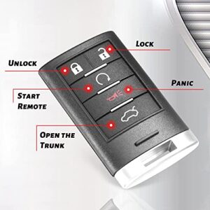 Key fob, VOFONO Keyless Entry Remote Smart Replacement Compatible with Cadillac CTS 2008-2015/ STS 2008 - 2011 (FCC ID: M3N5WY7777A) 5 Buttons