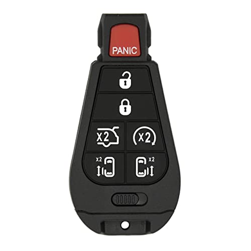 Keyless2Go Replacement for 7 Button Remote Key Chrysler Dodge Volkswagen IYZ-C01C 56046708 AG - with Durashell Technology