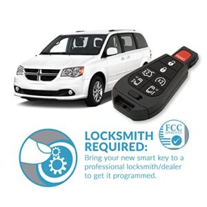 Keyless2Go Replacement for 7 Button Remote Key Chrysler Dodge Volkswagen IYZ-C01C 56046708 AG - with Durashell Technology