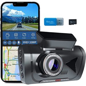 1080p full hd dash cam front, 4kfull hd smart dash camera for cars, microlight night vision, 3″ ips scree dashcam, uhd 120°wide angle motion detection, loop recording, support 32gb max