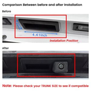 Vehicle HD 720P Backup Camera for Audi A4L A5 A3 Q3 Q5 RS6 for VW Passat Tiguan Jetta Sharan Touareg Lavida Skoda, Car Rear View Trunk Handle Camera