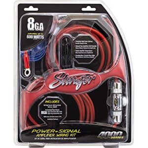 Stinger SK4281 8 Gauge 4000 Series Power Amplifier Installation Kit, Red