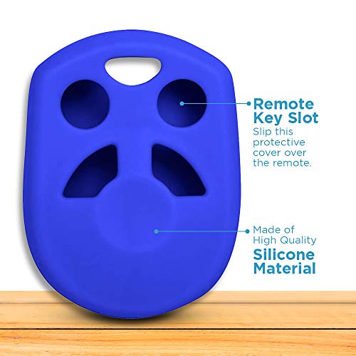 Keyless2Go Replacement for Silicone Cover Protective Case for 4 Button Remote Keys CWTWB1U722 OUCD6000022 (1 Pack) - Blue