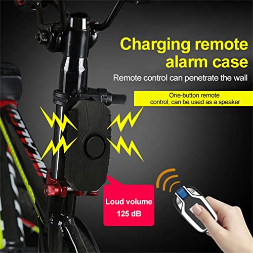 113dB Bike Alarm Wireless Vibration Motion Sensor Waterproof Bicycle Motorcycle Anti-Theft Alarm with Remote Control (with Remote 1 Pack)