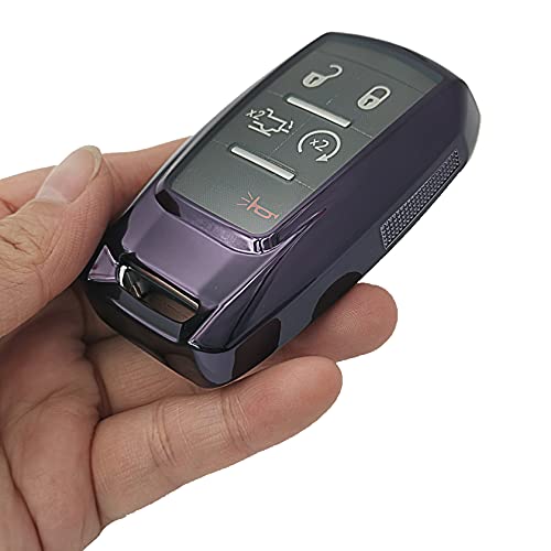 Alegender Key Fob Cover Case Remote Holder Compatible with 2019 2020 2021 Dodge RAM 1500 2500 3500 4500 5500 Limited Longhorn Pickup HD