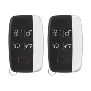 remote key fob replacement fits for land rover range rover sport lr2 lr4 evoque 2012 2013 2014 2015 2016 2017 kobjtf10a (pack of 2)